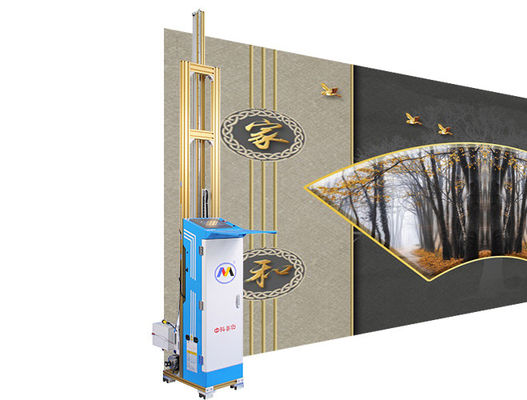 Máy in tường đứng 5m Rails Kép 4 màu cho tường bùn Diatom