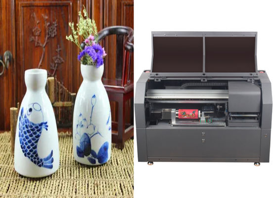 ZKMC Đường kính chai có thể in được Máy in UV hình trụ 55-80mm cho các định lý Chai rượu Sơn nhãn
