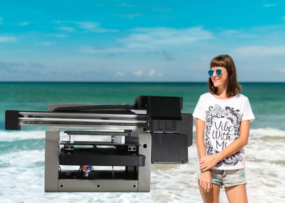 ZKMC CMYKW USB Digital T Shirt Uv A3 Máy in phẳng