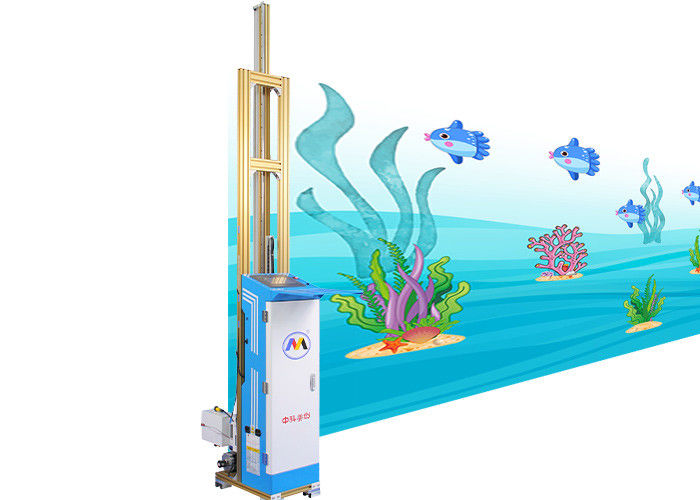 Máy in tường đứng 5m Rails Kép 4 màu cho tường bùn Diatom